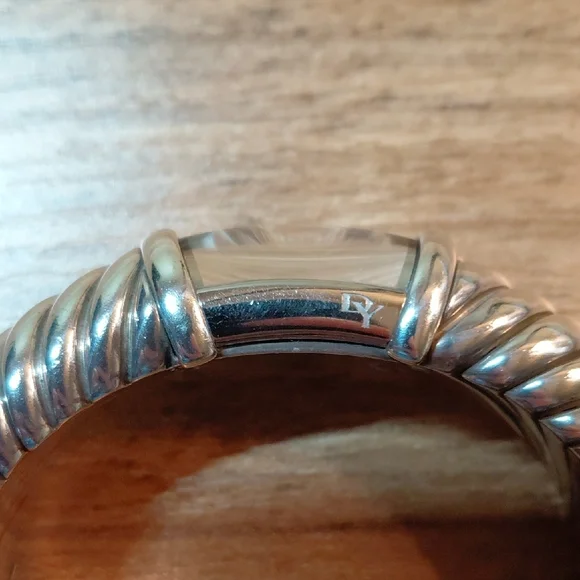 David Yurman Waverly Sterling Cable Bracelet Watch with Diamond and Gold Accents - Picture 5 of 6